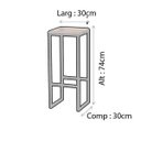 Ver imagem 6 de Banqueta Rustico Industrial Imbuia 4un