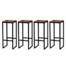 Banqueta Rustico Industrial Imbuia 4un - 2