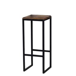Banqueta Rustico Industrial Imbuia 4un - 3
