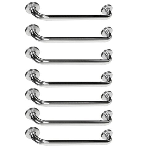 Alça Apoio 50cm Barra Anti Queda Suporte Kit 7 Uni Gestante Idoso Cadeirante Pcd Escada Corrimao Box
