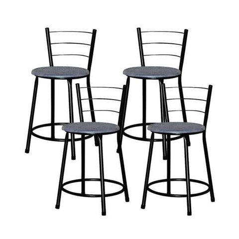 Banqueta Baixa Ratan Retro 4un - Azul