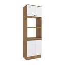Ver imagem 1 de Kit 2 Fornos Celeste Kappesberg 100% Mdf 4 Portas Nogueira/branco 70cm