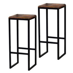 Banqueta Rustico Industrial Imbuia 2un - 2