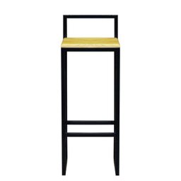 Banqueta Bistro Industrial Premium Madeira Natural 4un - 4