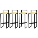 Ver imagem 2 de Banqueta Bistro Industrial Premium Madeira Natural 4un