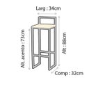 Ver imagem 6 de Banqueta Bistro Industrial Premium Madeira Natural 4un