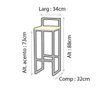 Banqueta Bistro Industrial Premium Madeira Natural 4un - 6
