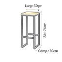 Ver imagem 6 de Banqueta Rustico Industrial Madeira Natural 4un