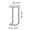 Ver imagem 4 de Mesa Lateral Industrial Madeira Natural