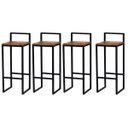 Ver imagem 2 de Banqueta Bistro Industrial Premium Imbuia 4un