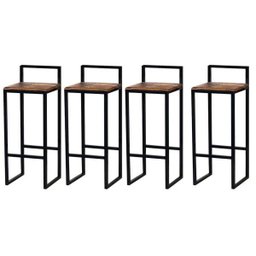 Banqueta Bistro Industrial Premium Imbuia 4un - 2