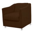 Ver imagem 3 de Poltrona para Recepção, Clinica , Salão, Sala Escritório Suede Escolha Sua Cor