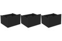 Ver imagem 1 de Kit 3 Gavetas Organizadoras Preto Fosco - Qmovi