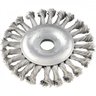 Escova circular 4.1/2" x 1/2" x 7/8" torcida em aço inox Vonder - 1