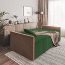 Ver imagem 2 de Sofa Cama 4 Lugares Retrátil e Reclinável Paris 2m Veludo Verde