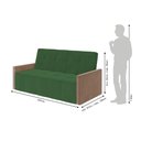 Ver imagem 6 de Sofa Cama 4 Lugares Retrátil e Reclinável Paris 2m Veludo Verde