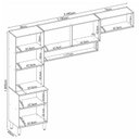 Ver imagem 2 de Kit para Cozinha Compacta Alba Amêndola Grafito Prime Tx - Demóbile