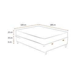 Cama Box Baú Viúva 128 Tecido Sintético Preto com Colchão Little Angel - Bello Box - Mola Superlasti - 4