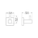 Ver imagem 2 de Cabide Square Docol Chroma Grafite Escovado 388370 Docol