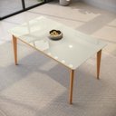 Ver imagem 5 de Mesa de Jantar em Madeira Maciça Kappesberg Canela-Off White 160cm