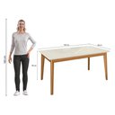 Ver imagem 4 de Mesa de Jantar em Madeira Maciça Kappesberg Canela-Off White 160cm