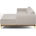 Ver imagem 6 de Sofá 4 Lugares com Chaise Direito para Sala de Estar Molino 265cm D02 Base Castanho Pés D'ouro Boucl