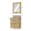 Ver imagem 3 de Conjunto para Banheiro com Espelheira e Cuba de Porcelanato 60cm Fly Yescasa Wood
