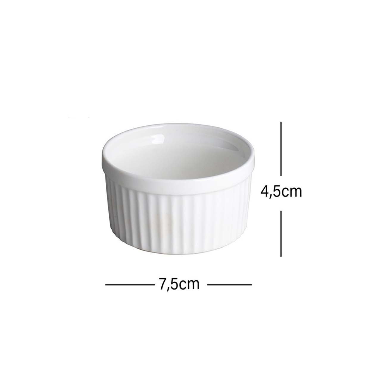 10 Ramekin de Porcelana 90ml Ramequim Pote Bowl - 6