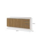 Ver imagem 3 de Balcões de Cozinha 100% Mdf 200cm Branco/nogueira Celeste Kappesberg