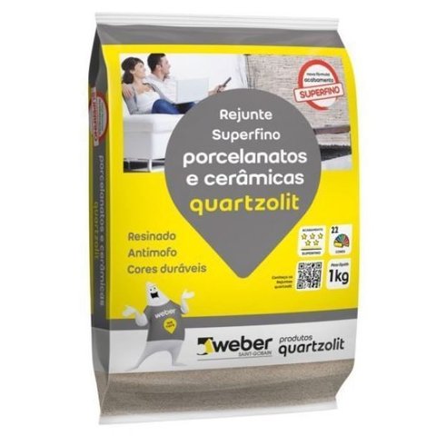Rejunte para Porcelanatos Palha 1 Quilograma Quartzolit