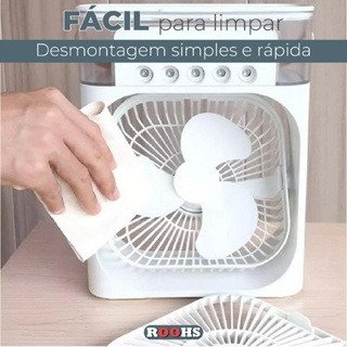 Refrigerador de Ar Ventilador Umidificador Portátil com Led - 6