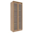 Ver imagem 1 de Armario Multiuso 2 Portas Vidro 160x60 Cm Am3111 Amendoa Tecno Mobili Amendoa