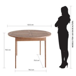 Conjunto Mesa e 6 Cadeiras Madeira Munik Furo para Ombrelone - 8