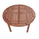 Ver imagem 4 de Conjunto de Mesa Redonda e 6 Cadeiras Poltronas Empilháveis Madeira Maciça Munik Furo para Ombrelone