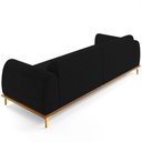 Ver imagem 7 de Sofá 04 Lugares Para Sala de Estar Kiev 260 cm D02 Veludo Preto C-300 - Lyam Decor