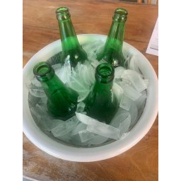 Cooler Portátil Á Gelo Com Manta Térmica Para Barril 5L - Branco Com Tampa Transparente - 5