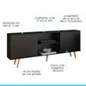 Rack para Sala de TV até 65 Pol. 180 x 79 Cm MDP Preto 0635 MENU - 2