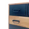 Cômoda Industrial de Madeira Maciça com 4 Rodízios e 4 Gavetas Revestidas de Ferro - 10