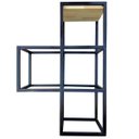 Ver imagem 1 de Nicho de Parede Estilo Industrial Ferro e Madeira Modelo 04