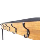 Ver imagem 5 de Cabideiro Industrial - Assento de Madeira, 5 Ganchos e 2 Prateleiras de Chapas de Ferro