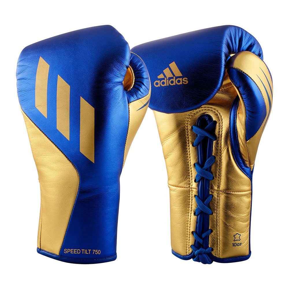 Luva de Boxe Profissional adidas Speed Tilt 750 em Couro - Azul e ...