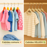 Kit 50 Cabide Infantil Veludo Antideslizante Ultra Fino Moderno Bege - 4