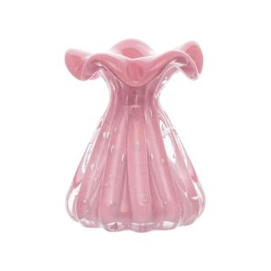 Difusor/Vaso Trouxinha Cristal Murano Rosa Candy Vicenza