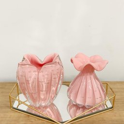 Difusor/Vaso Trouxinha Cristal Murano Rosa Candy Vicenza - 3