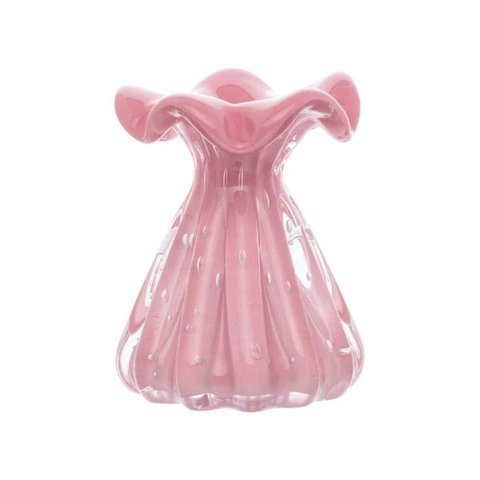 Difusor/vaso Trouxinha Cristal Murano Rosa Candy Vicenza