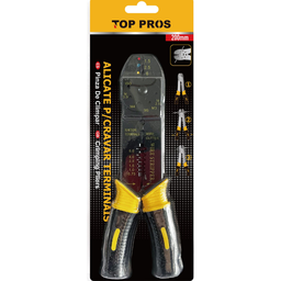 Alicate Cravar Terminais 8" Crimpar Prensa Descascador Fios Multiuso 200mm - 2