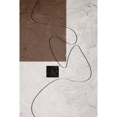 Quadro Decorativo Formas Suaves Abstratas