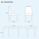 Ver imagem 6 de Conjunto Sala de Jantar Grécia Mesa e Cadeiras Madeira Maciça e Encosto Telinha Rattan Móveis Mix