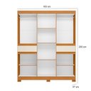 Ver imagem 3 de Guarda Roupa Casal Olimpia 10 Portas com Espelho Cinamomo Off White - Móveis Albatroz