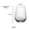Conjunto 18 Copos 420 ml Miami Colorido Cinza Glamour - 3